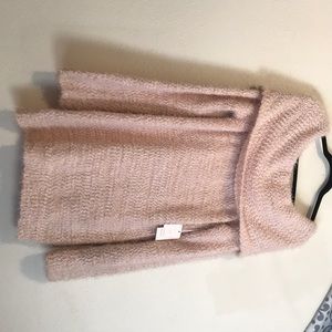 Cowl neck blush pink sweater